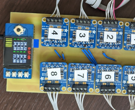 Wielokanałowy odczyt temperatur 8 x PT100 